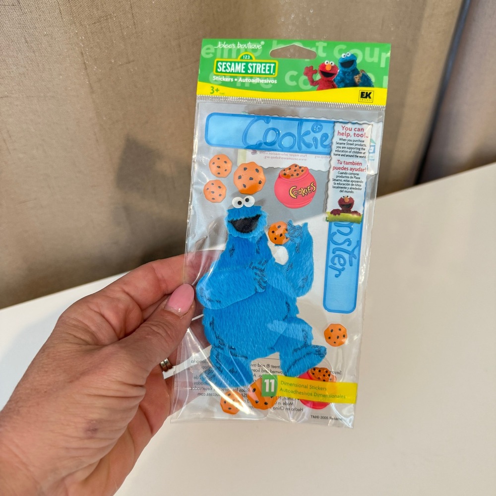 Jolee's Boutique Sesame Street Cookie Monster Dimensional Stickers 11pc New